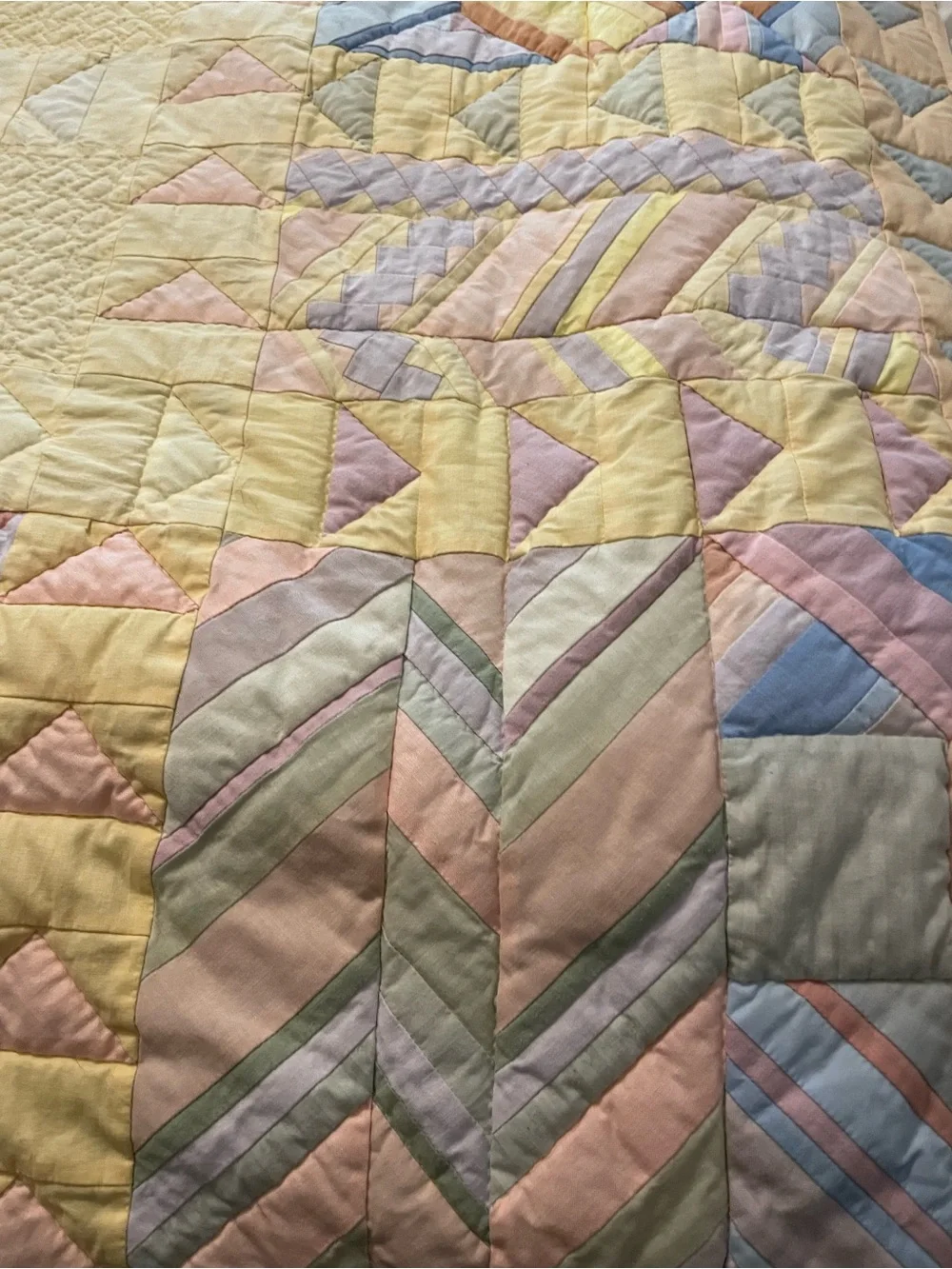 Pastel Patchwork Quilted Throw - Soft Multicolor Pastels